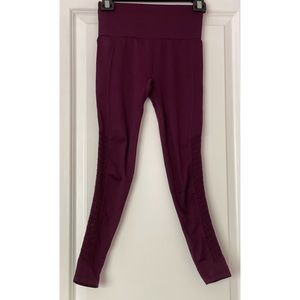 FABLETICS Maroon Mesh Leggings | Size XS
